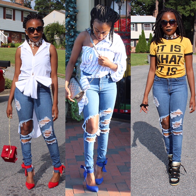 Ripped in three /Back to school Outfit&nbsp;ideas